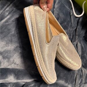 Alex Marie Shimmering Gold Espadrilles